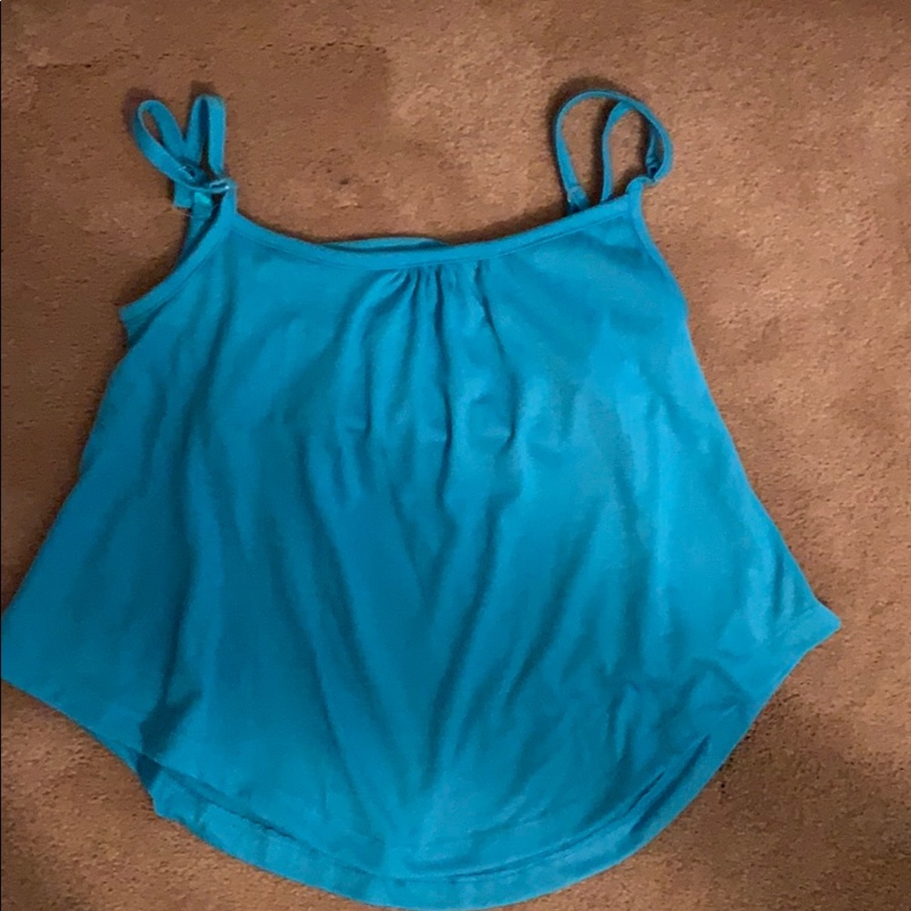 Blue Crop Top Tank Top